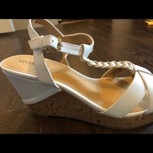 Liz Claiborne white wedges